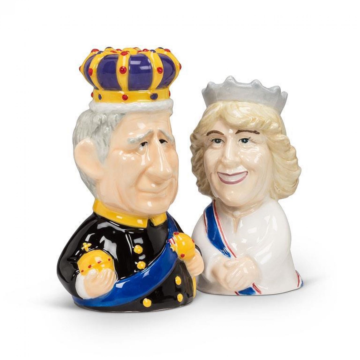 UNBT-00453 King & Consort Salt & Pepper Shaker - Multi Color