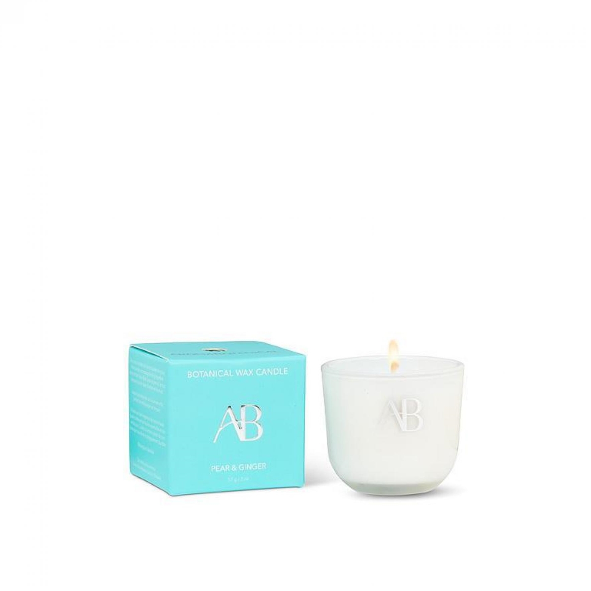 UNBT-00606 Mini Pear Ginger Candle - White