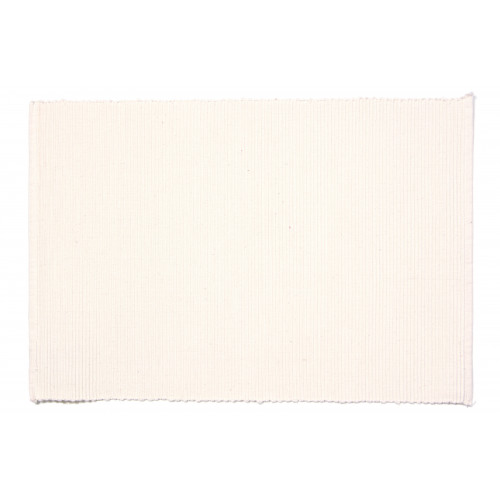 AG-01305S-4 19 in. Ribbed Placemats, White - Set of 4