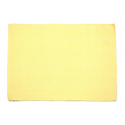 AG-01309S-4 Ribbed Placemats Yellow - Set of 4<BR>