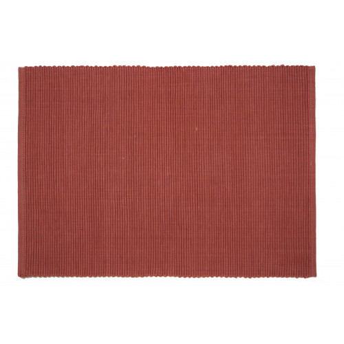 AG-01311S-4 19 in. Ribbed Placemats, Rust - Set of 4