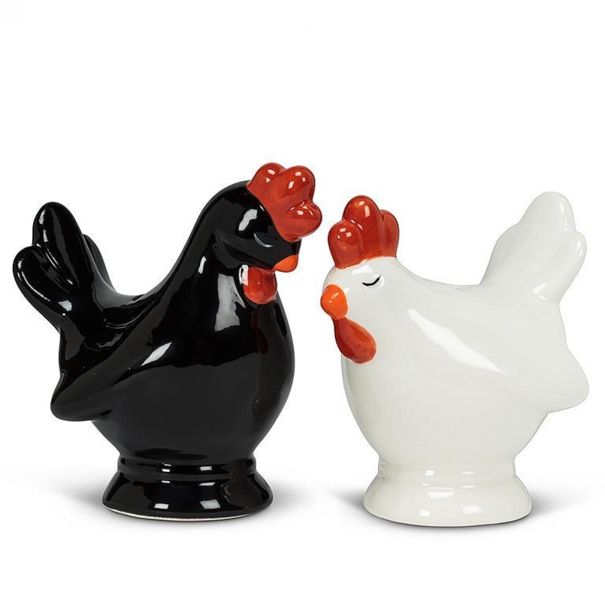 UNBT-00202 Chickens Salt & Pepper Shaker - White & Black