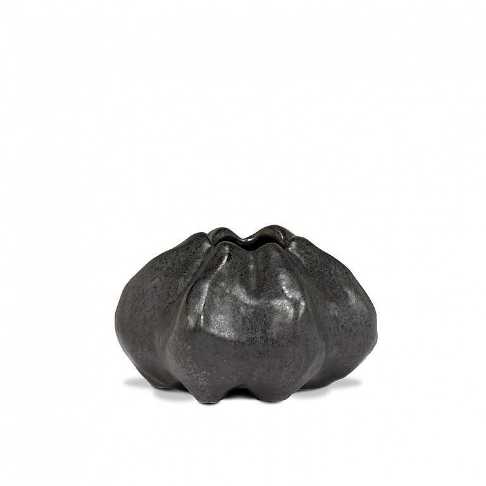 UNBT-00556 Matte Black Small Knobby Vase