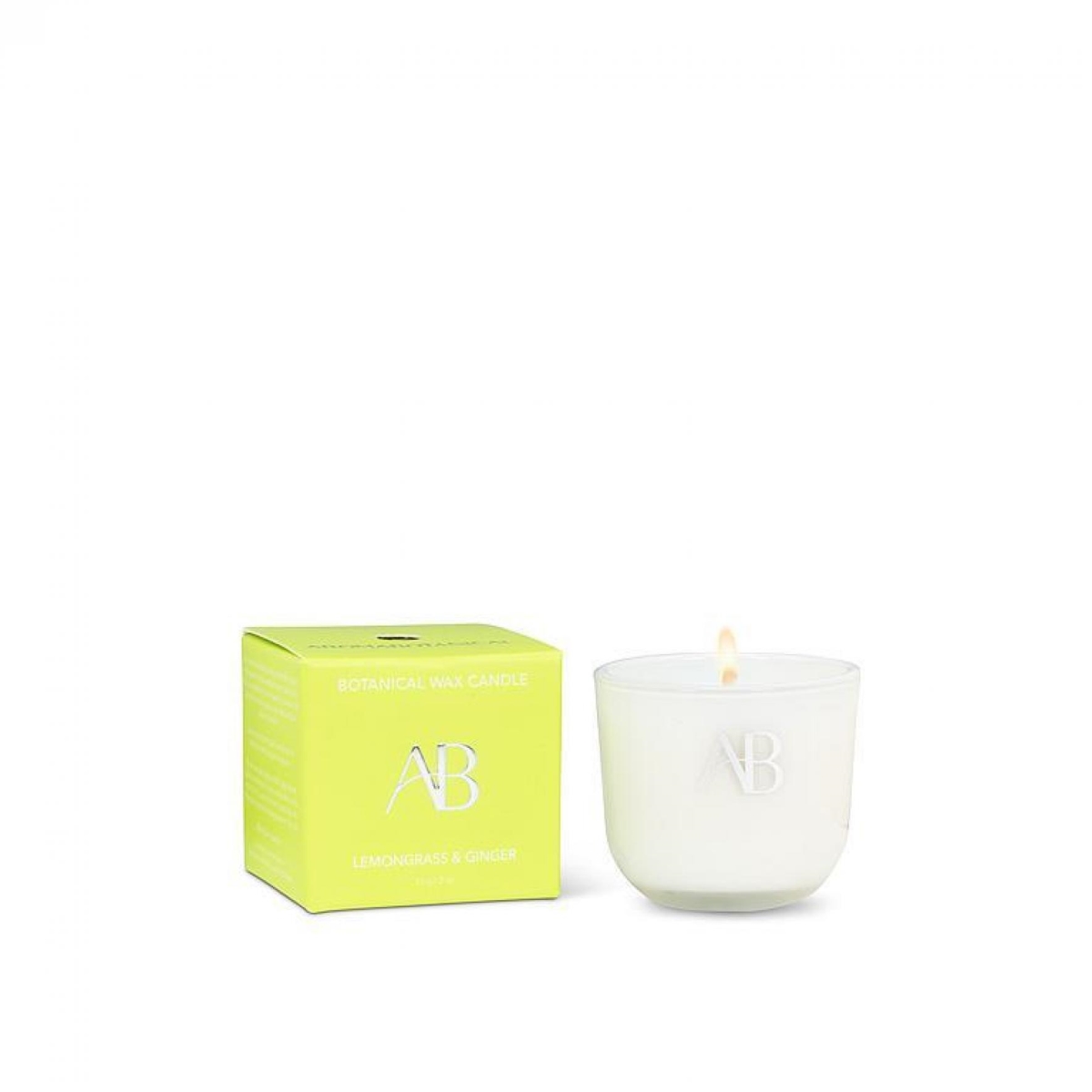 UNBT-00603 Mini Lemongrass Ginger Candle - White