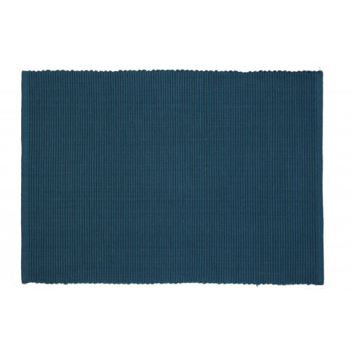 AG-01320S-4 19 in. Ribbed Placemats, Hunter Green - Set of 4
