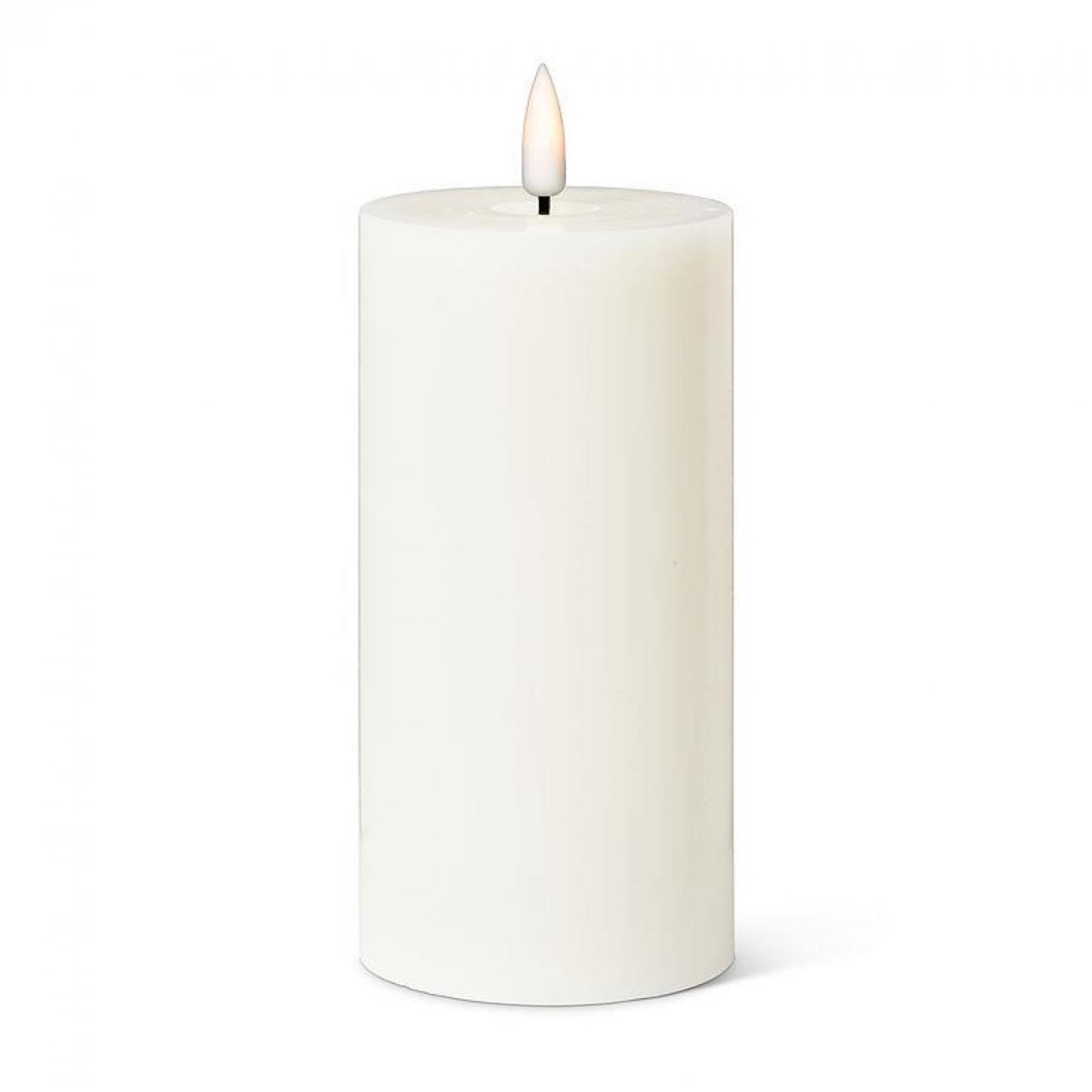 UNBT-00326 Flames Sand Color LED Pillar Candle