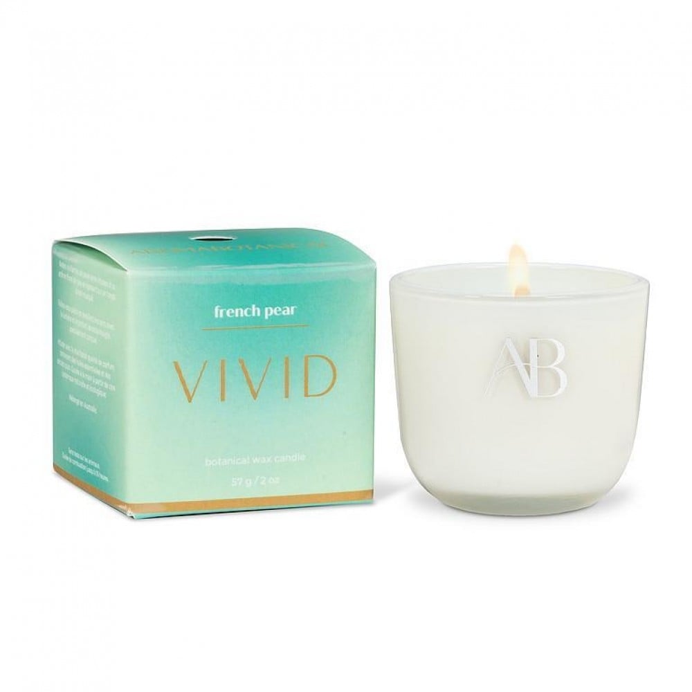 UNBT-00600 Mini French Pear Candle - Turquoise