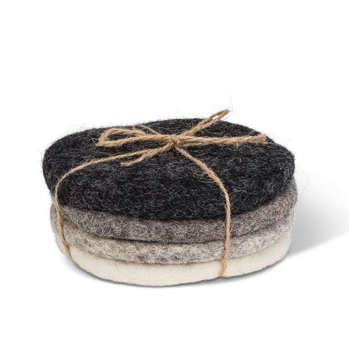 UNBT-00895 Assorted Shades Of Gray Round Coasters - Set of 4