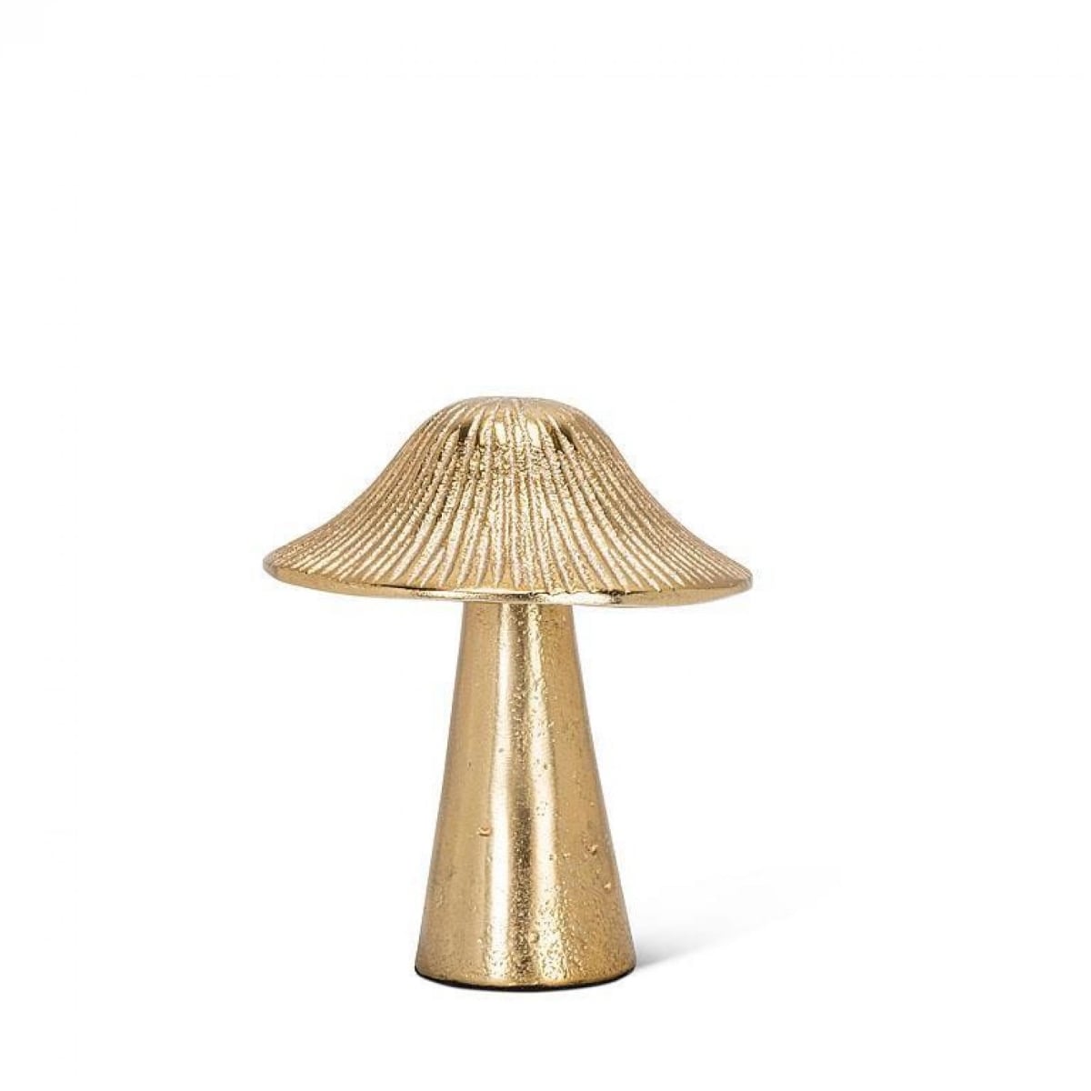 UNBT-00743 Ribbed Mushroom Figurine - Gold