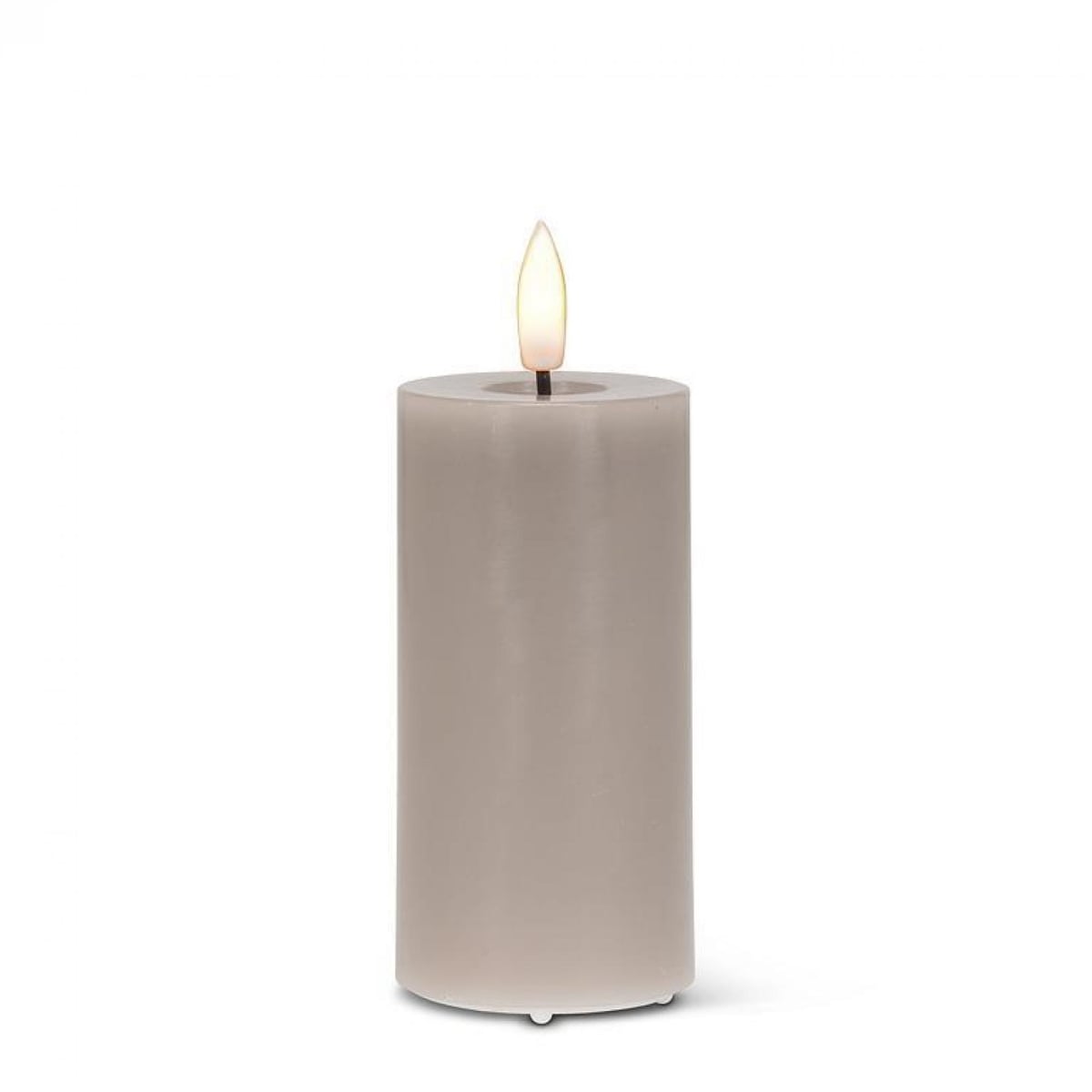 UNBT-00493 LED Gray Flameless Pillar Candle