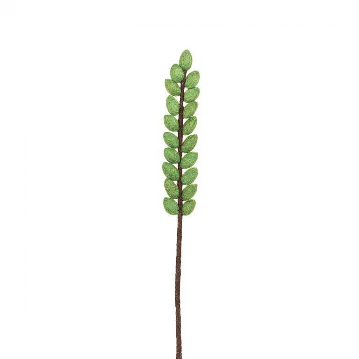 UNBT-00310 Fabric Leaf Stem Faux Plants & Trees - Green & Brown