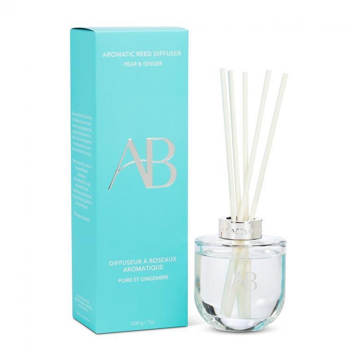 UNBT-00674 Pear Ginger Reed Diffuser - Clear