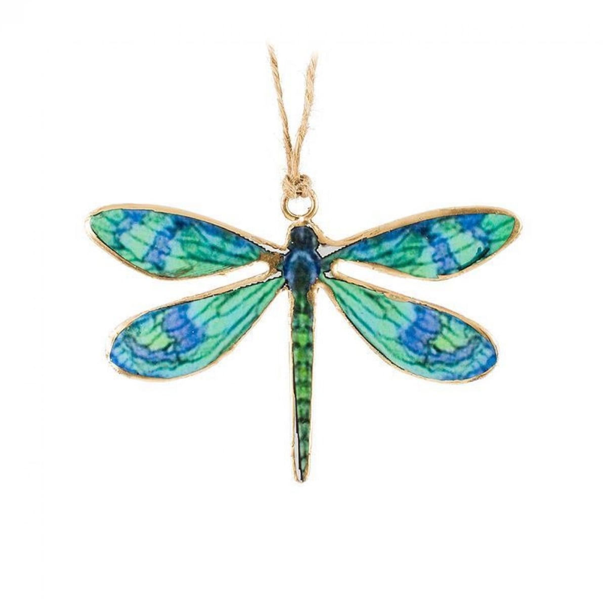 UNBT-00289 Dragonfly Ornament - Blue & Green