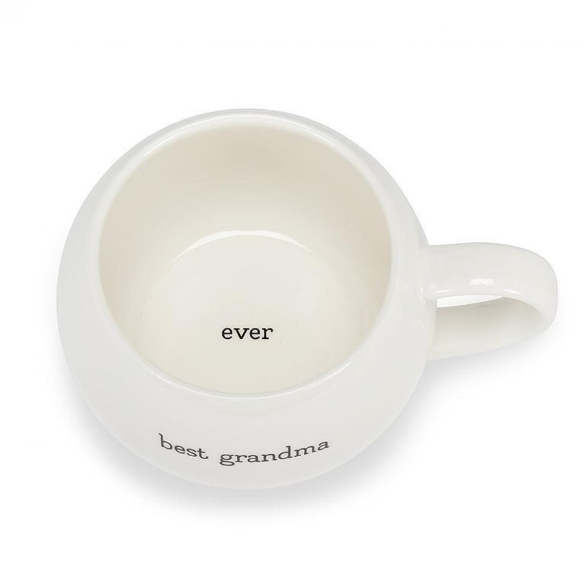 UNBT-00089 Best Grandma Ever Ball Mug - White & Black