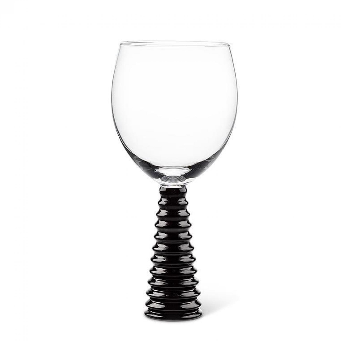 UNBT-00120 Black Stack Base Wine Goblet