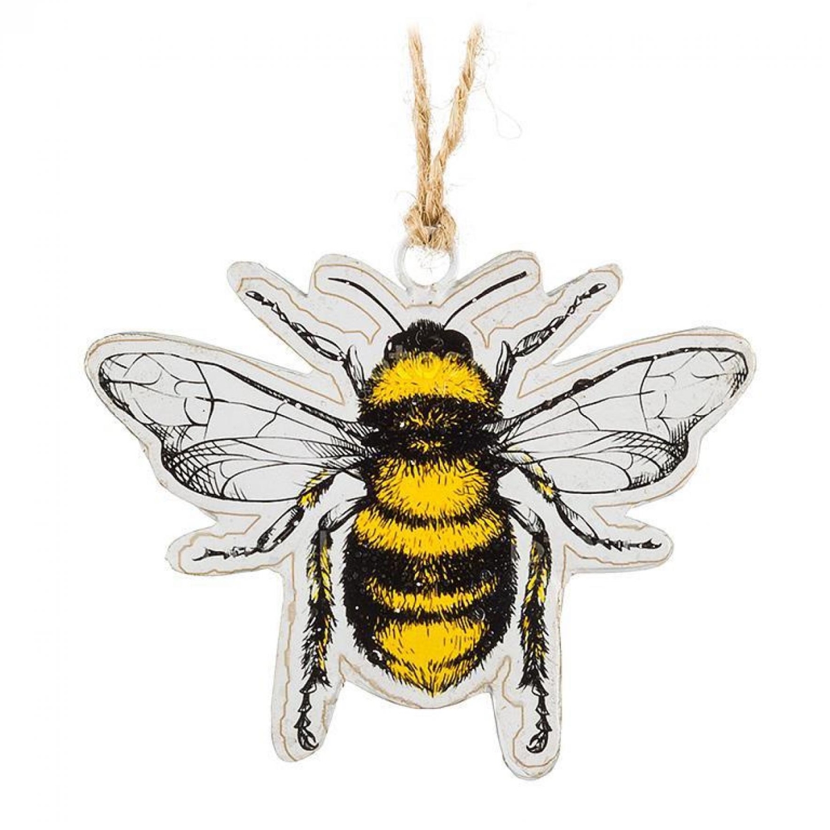 UNBT-00070 Bee Ornament - Yellow & Black