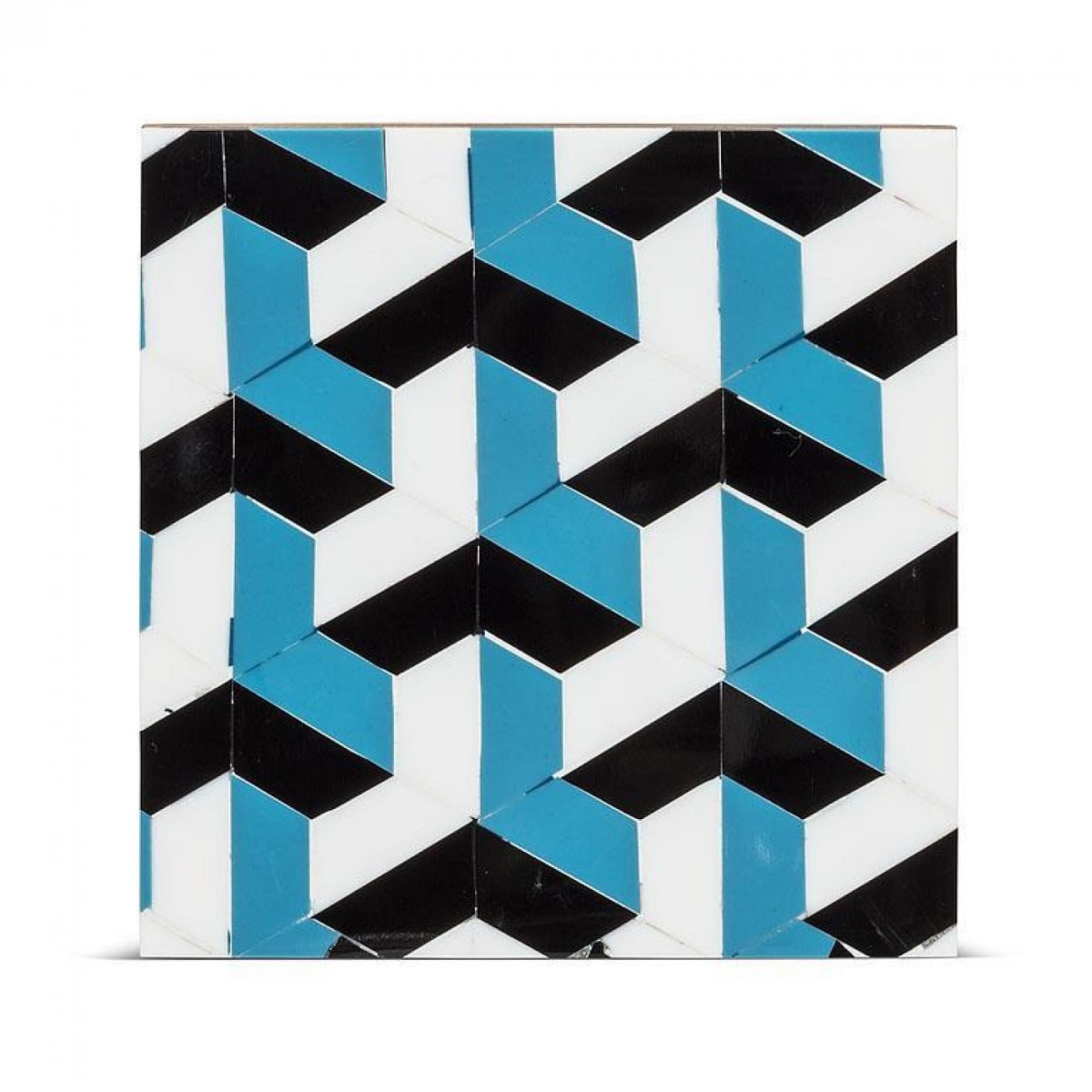 Picture of MDR Trading UNBT-00898 Mosaic Pattern Coasters - Blue, White & Black - Set of 4