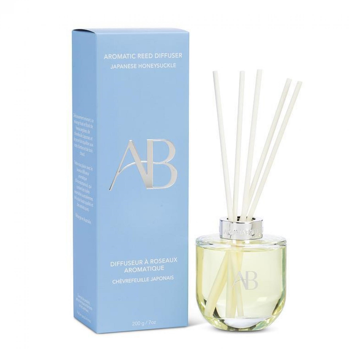 UNBT-00445 Japanese Honeysuckle Reed Diffuser - Clear
