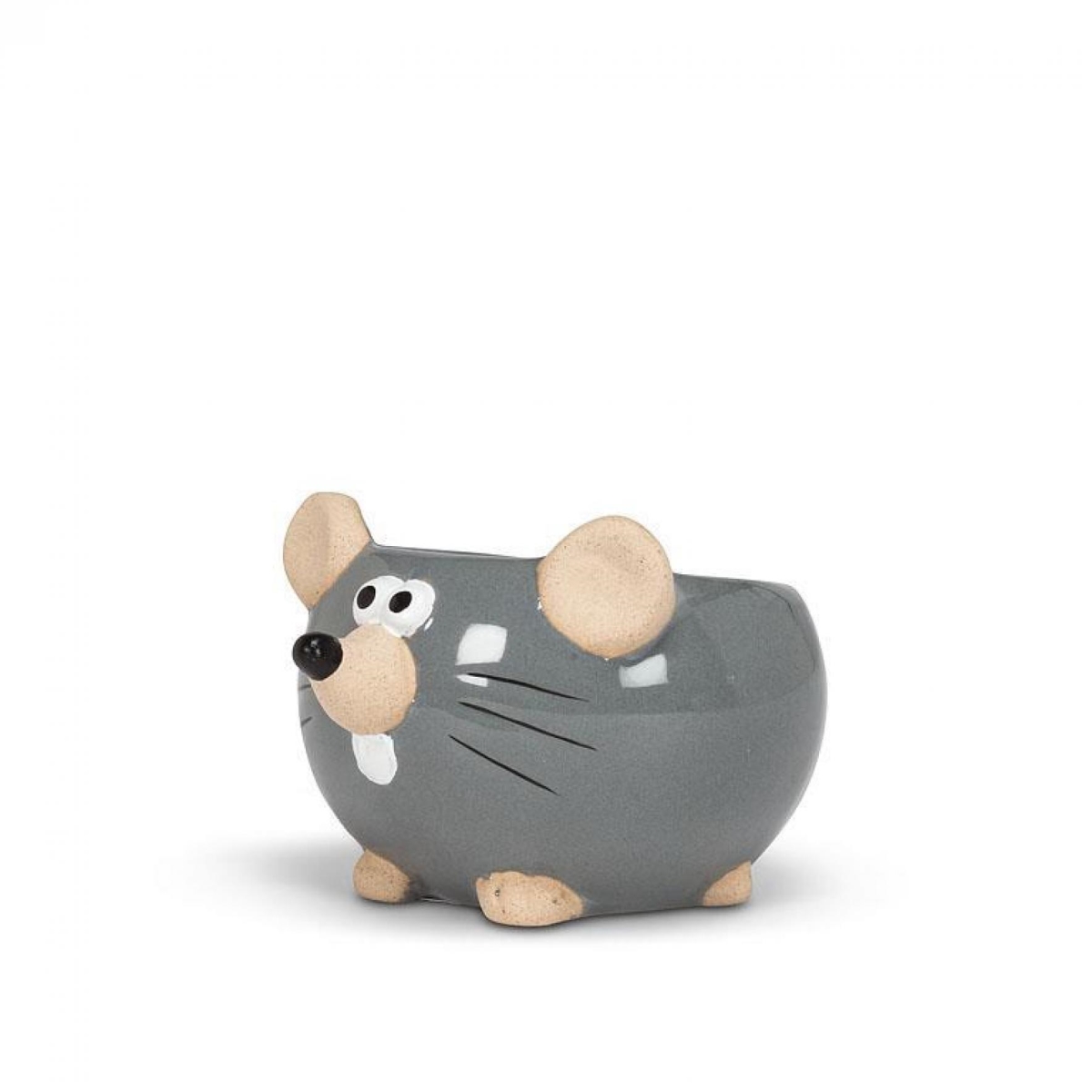 UNBT-00605 Mini Mouse Planter - Gray & Beige