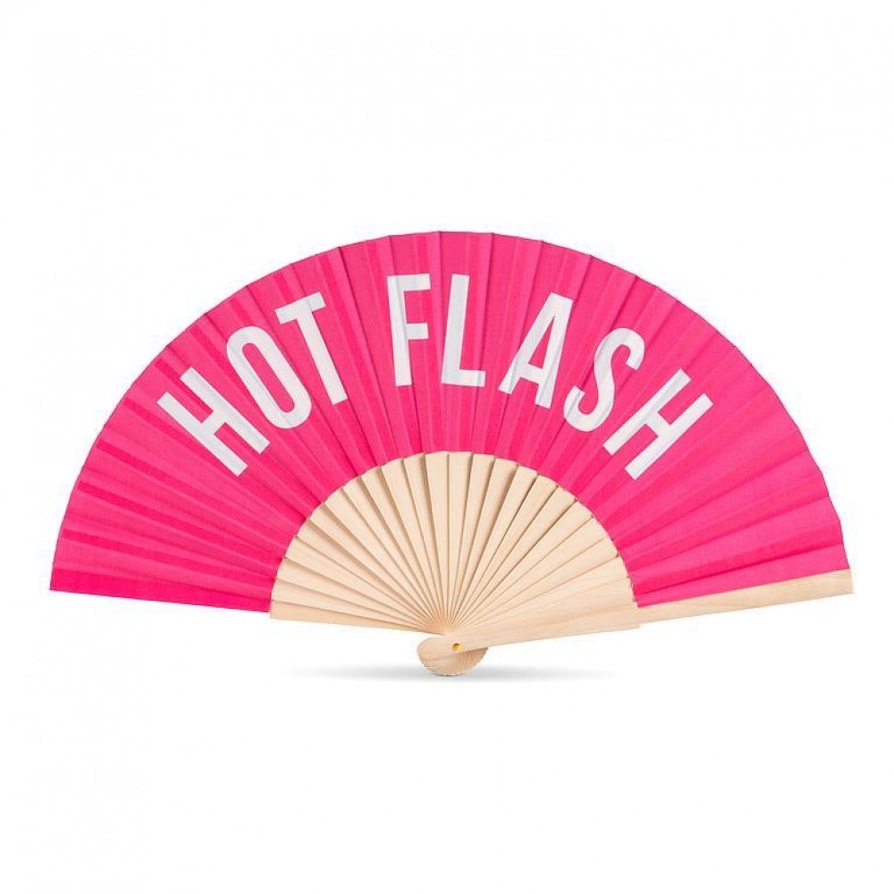 UNBT-00428 Hot Flash Hand Fan - Pink & White