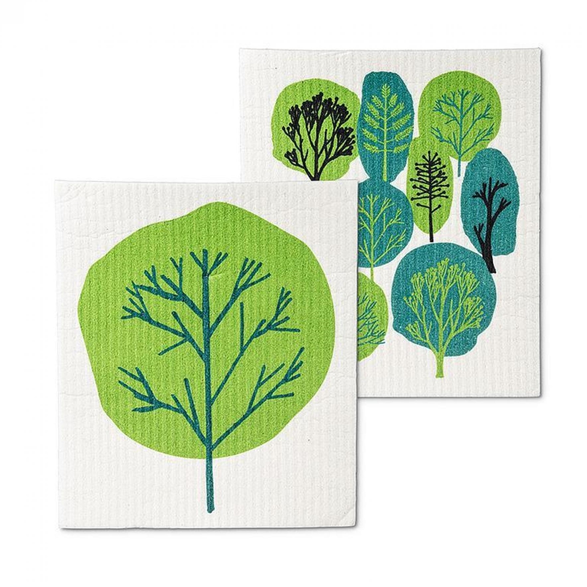 Picture of MDR Trading UNBT-00403 Grove of Trees Dishcloth - Ivory & Green