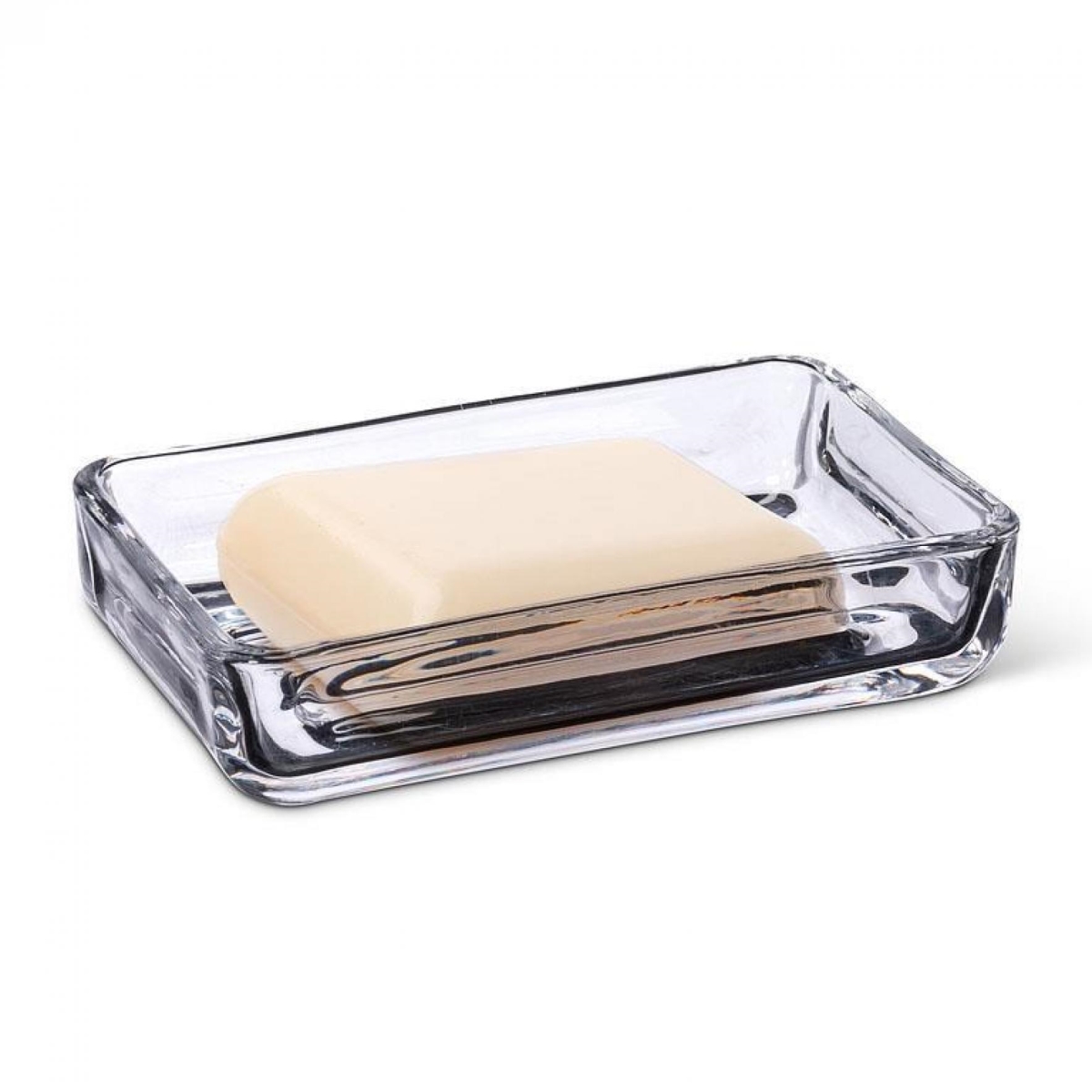 UNBT-00215 Classic Simple Rectangle Soap Dish - Clear