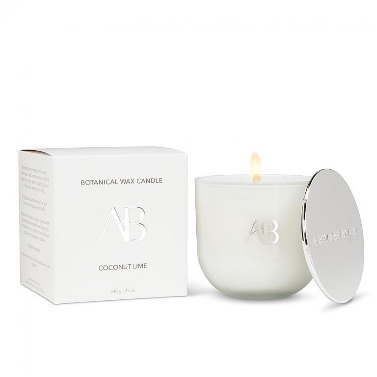 UNBT-00231 Coconut Lime Candle - White