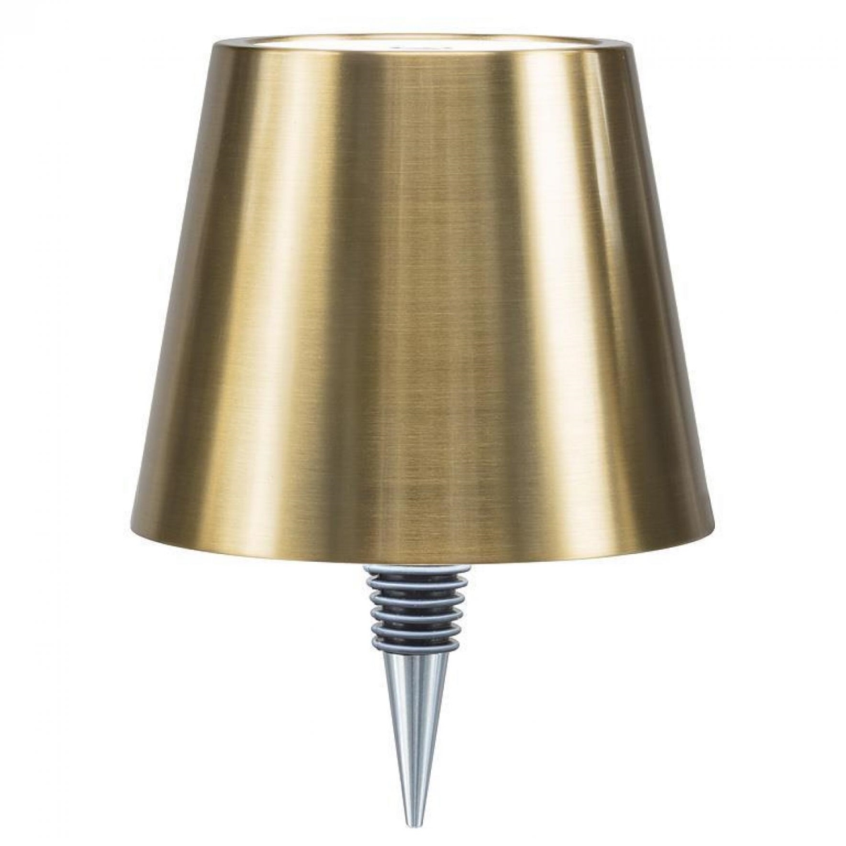 UNBT-00561 Matte Gold Shade LED Lit Bottle Stopper