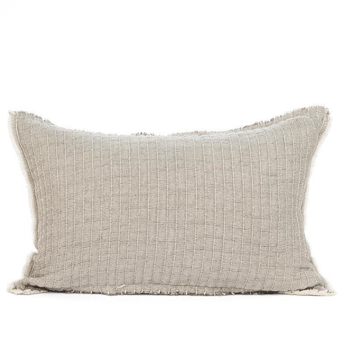 UNBT-00380 Gray Overstitch Rectangle Pillow