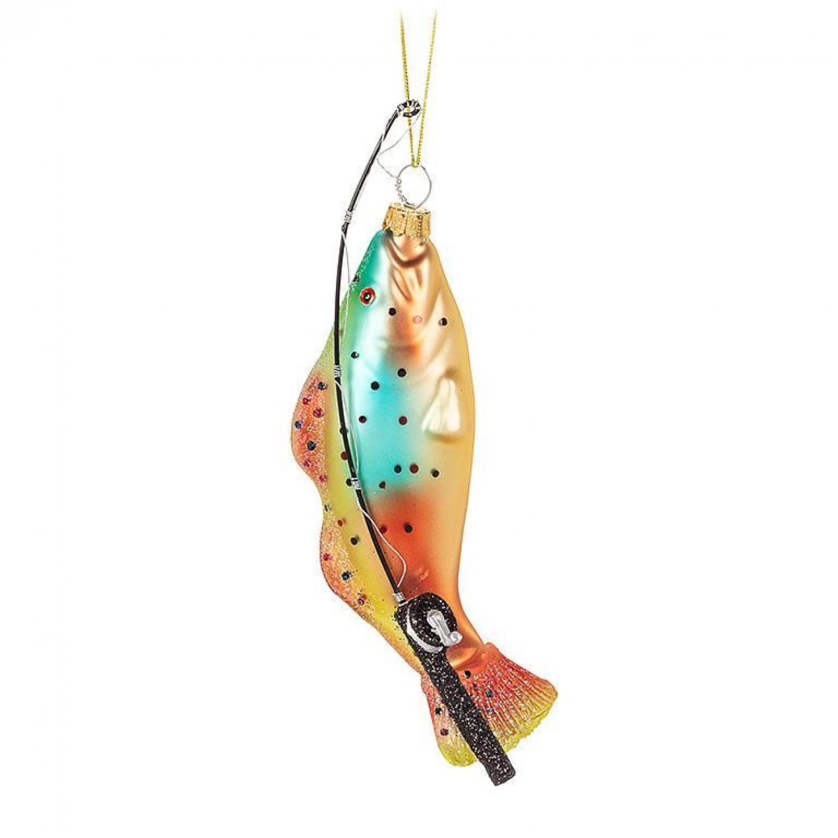 UNBT-00320 Fish & Rod Ornament - Multi Color
