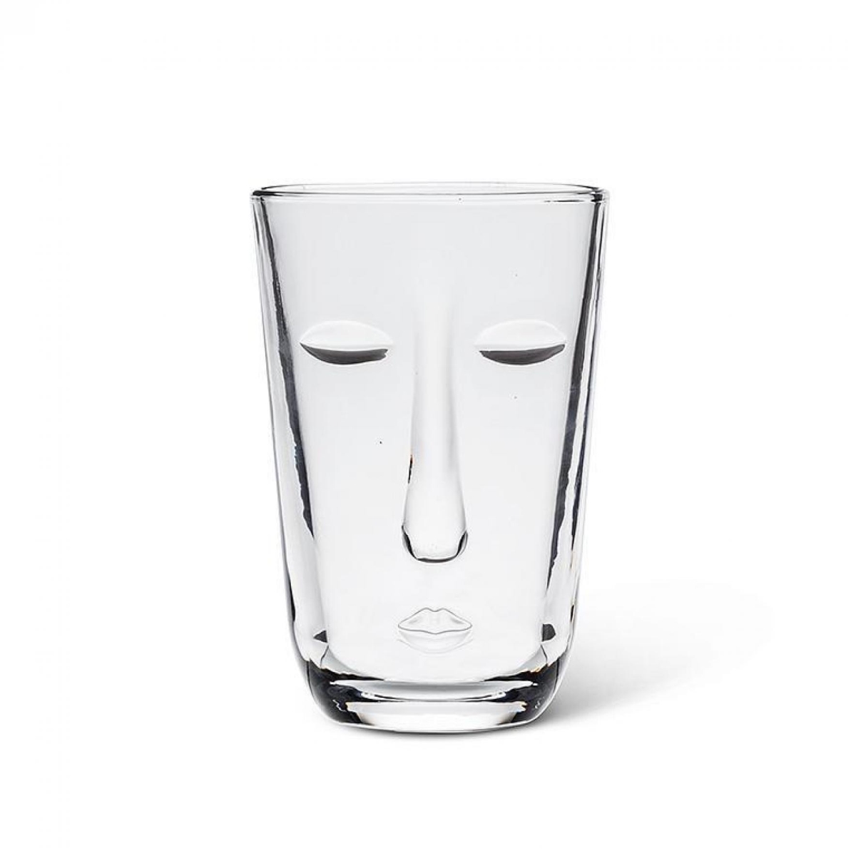 UNBT-00736 Resting Face Highball Drinking Glass - Clear