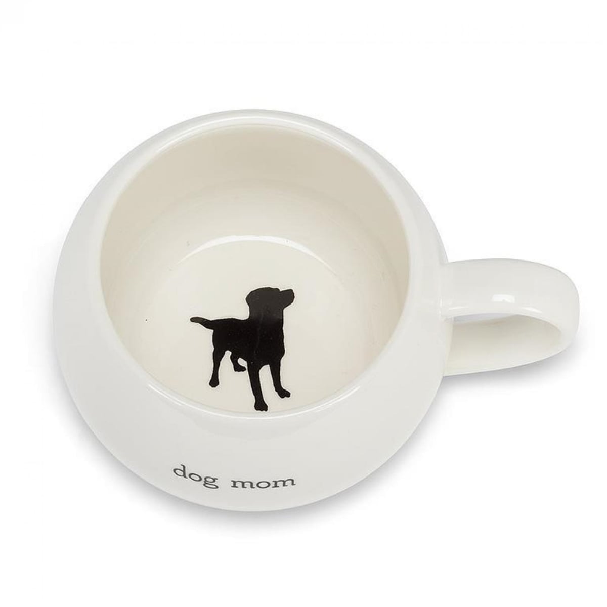 UNBT-00273 Dog Mom Ball Mug - White & Black