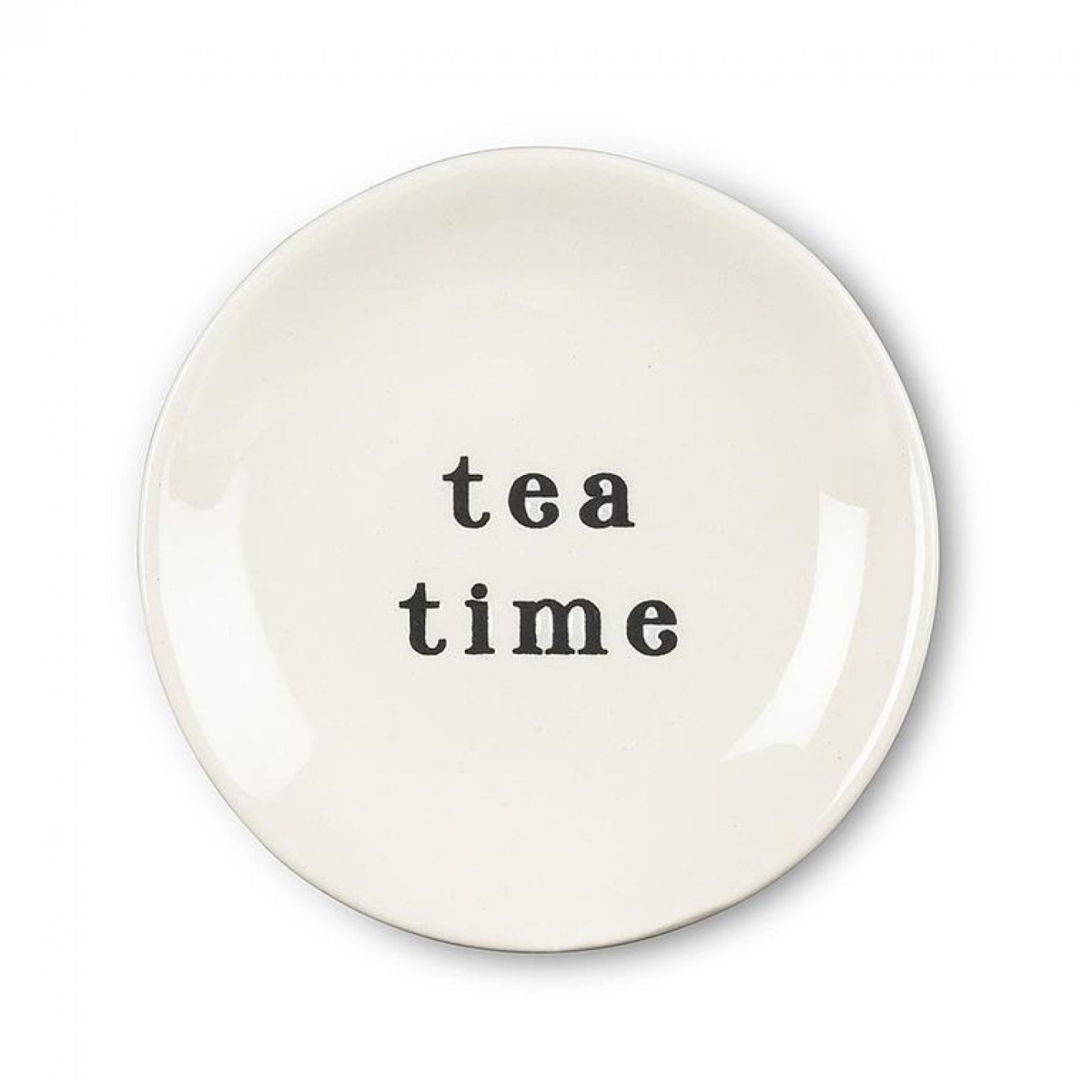 UNBT-01057 Tea Time Tea-Bag Or Spoon Rest - Ivory & Black