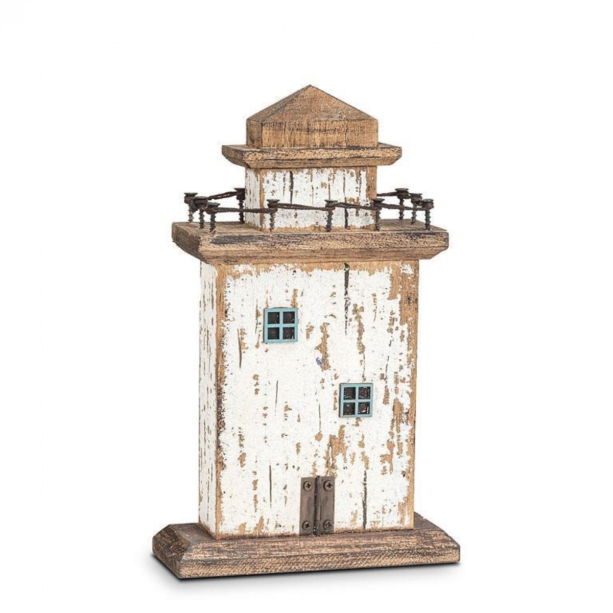 UNBT-00769 Rustic White Lighthouse Figurine