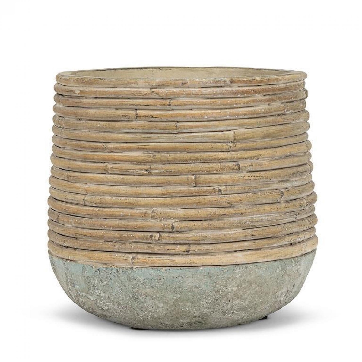 UNBT-01052 Tan Rattan Wrap Look Planter
