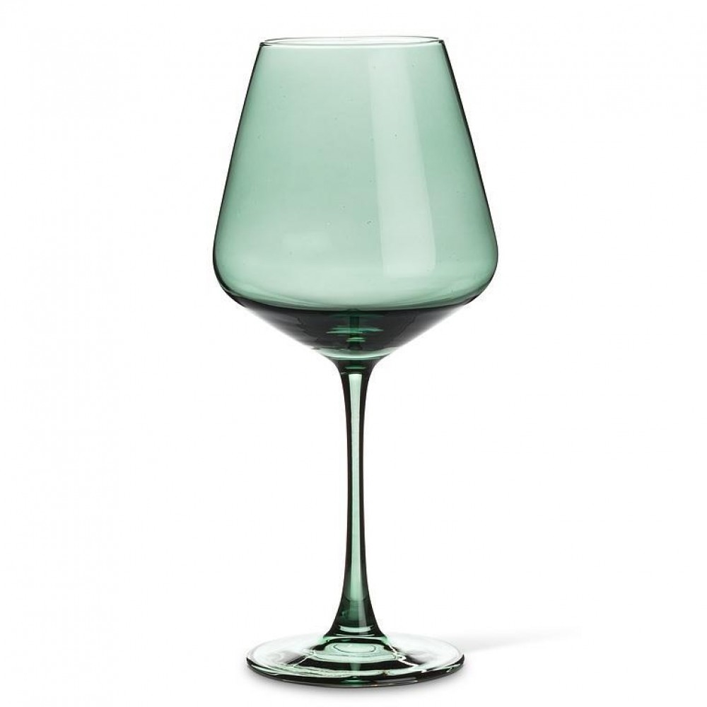 UNBT-01010 Stemmed Green Color Red Wine Glass