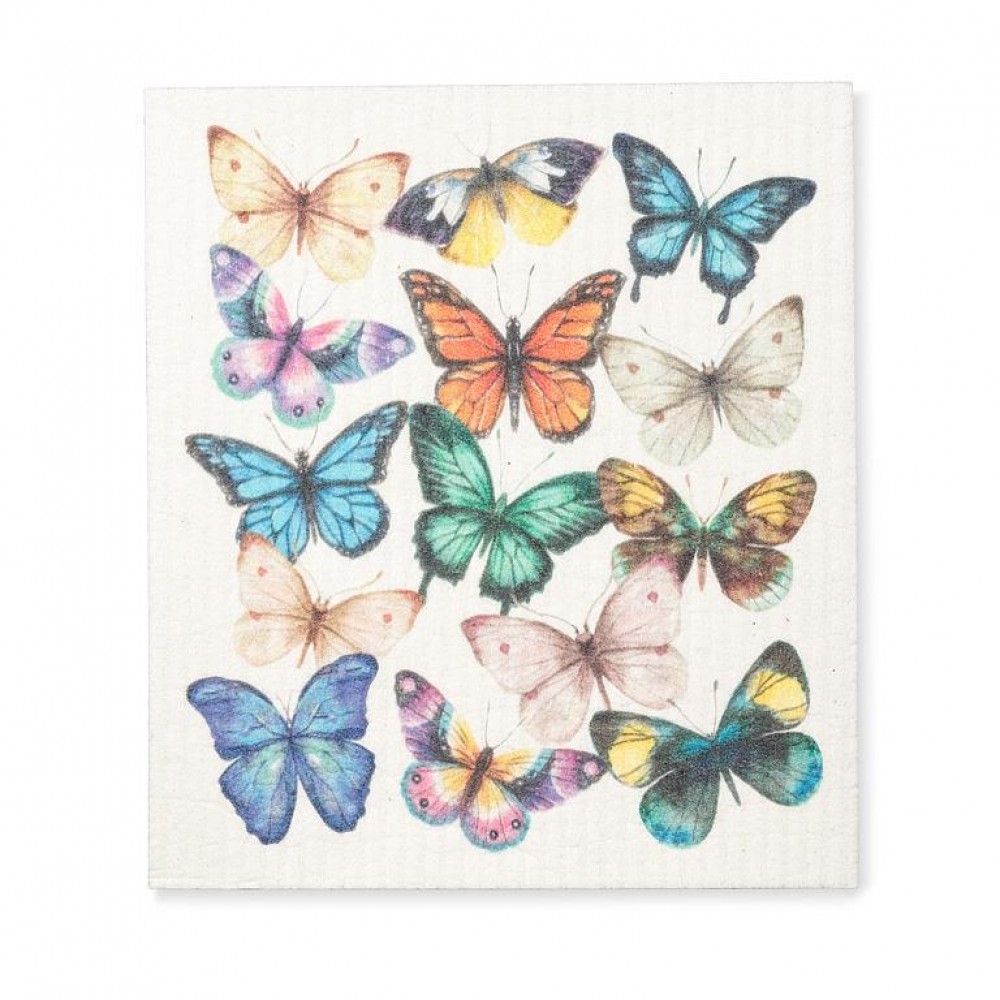 Picture of MDR Trading UNBT-00169 Butterflies Dishcloth - Multi Color