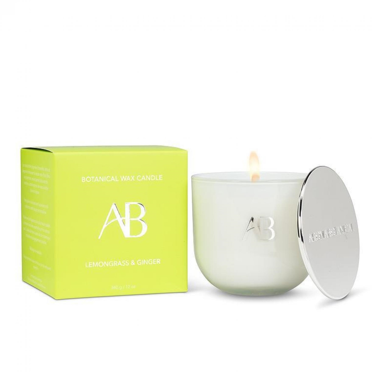 UNBT-00505 Lemongrass Ginger Candle - White