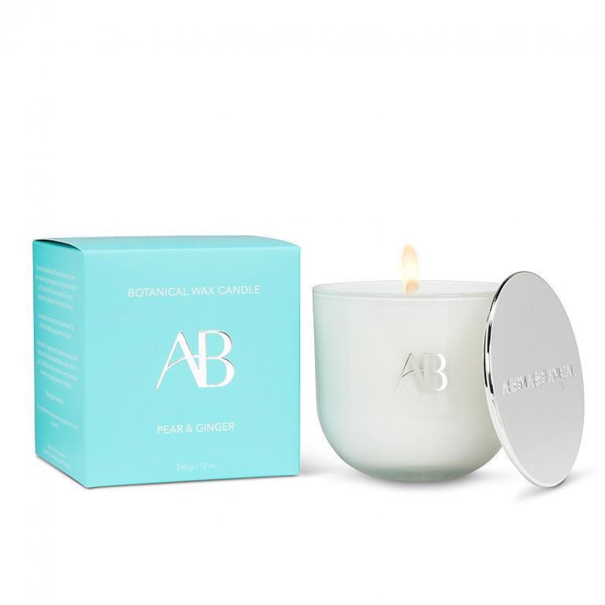 UNBT-00672 Pear Ginger Candle - White