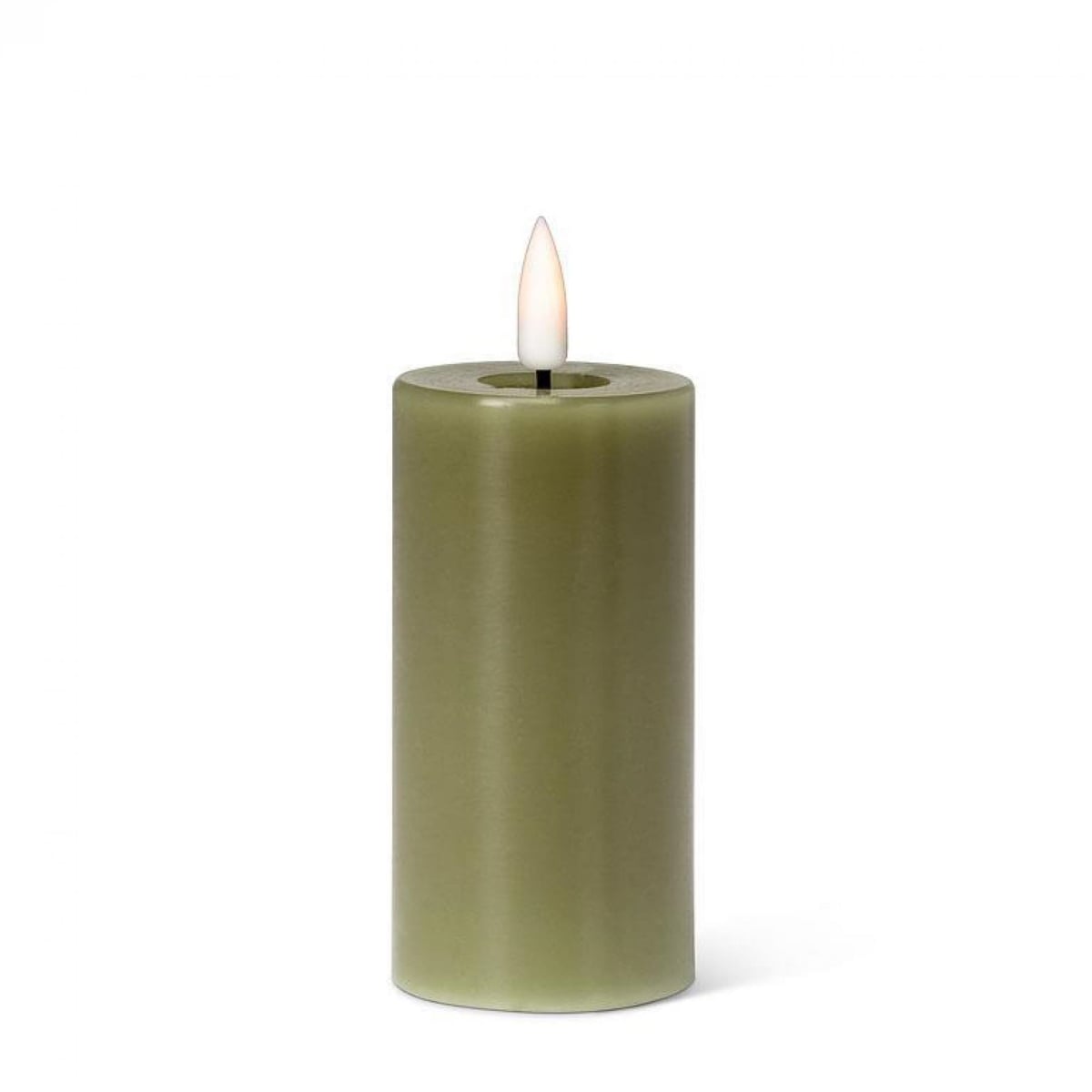 UNBT-00394 Green Flameless LED Pillar Candle