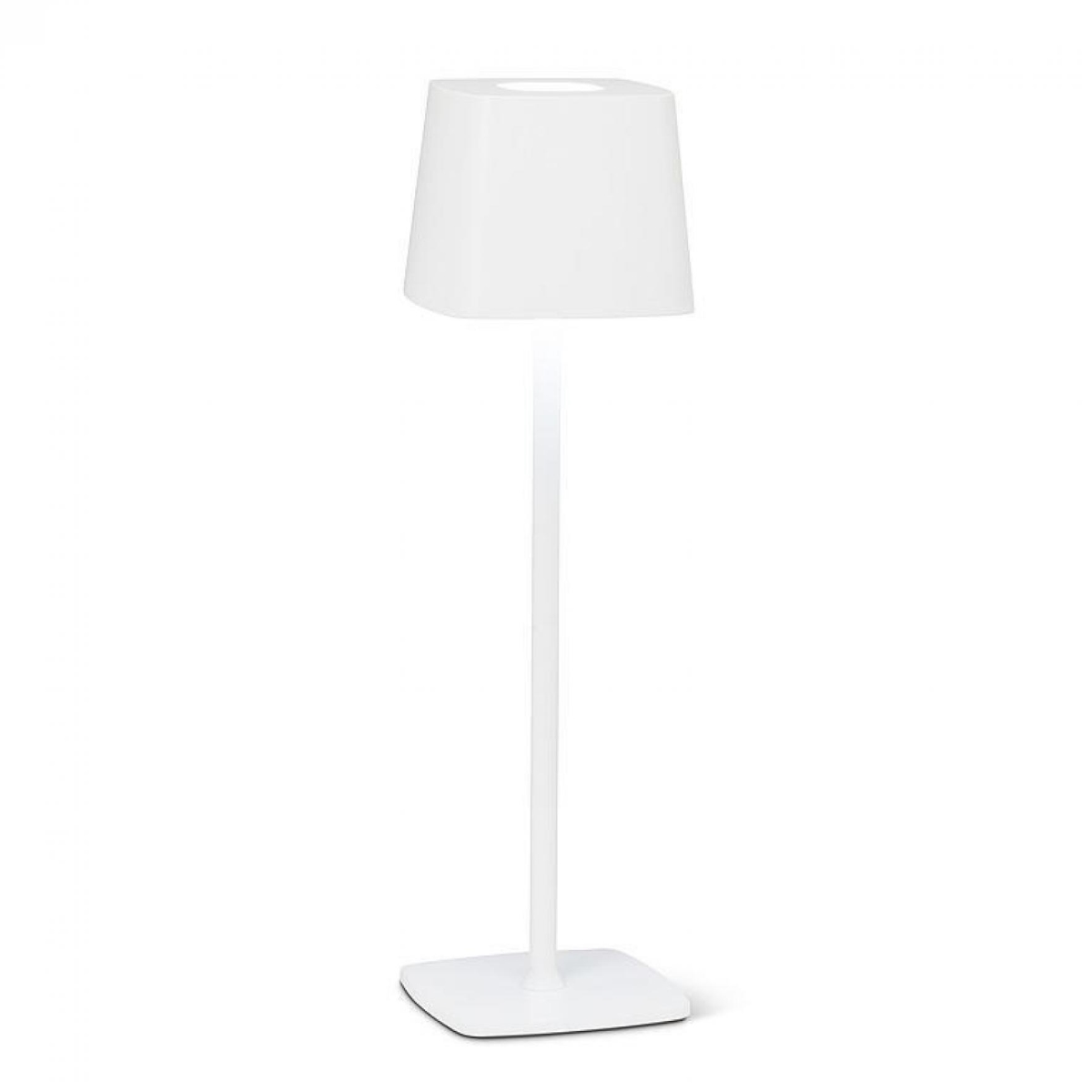 UNBT-00994 Square Shade Matte White LED Table Light Lamp