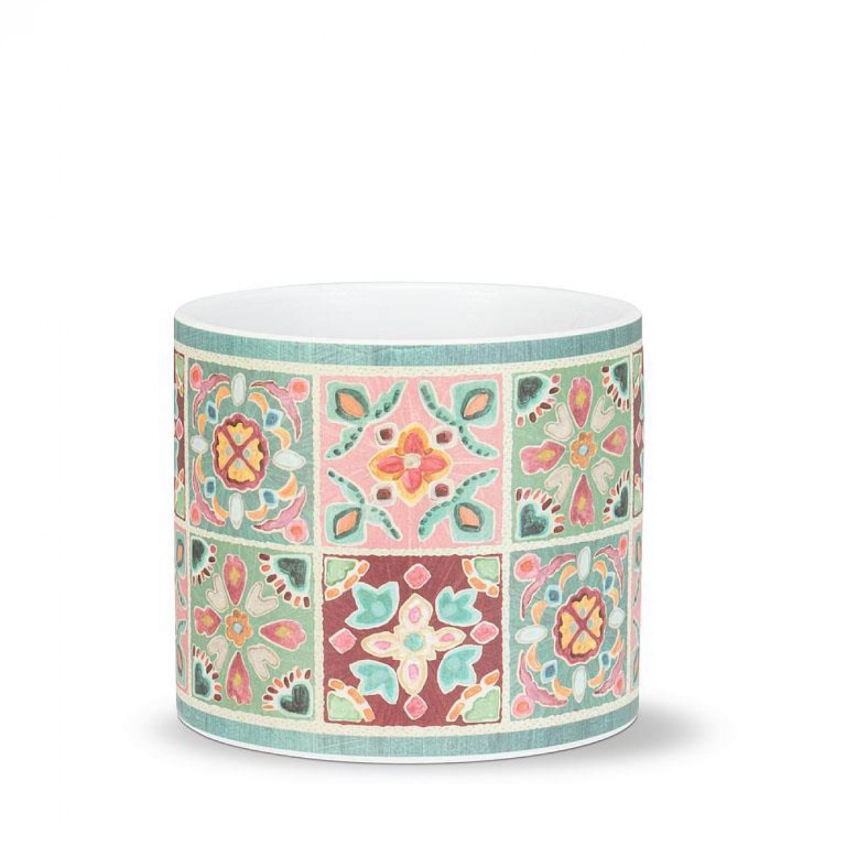 UNBT-00626 Muted Tile Grid Planter - Multi Color