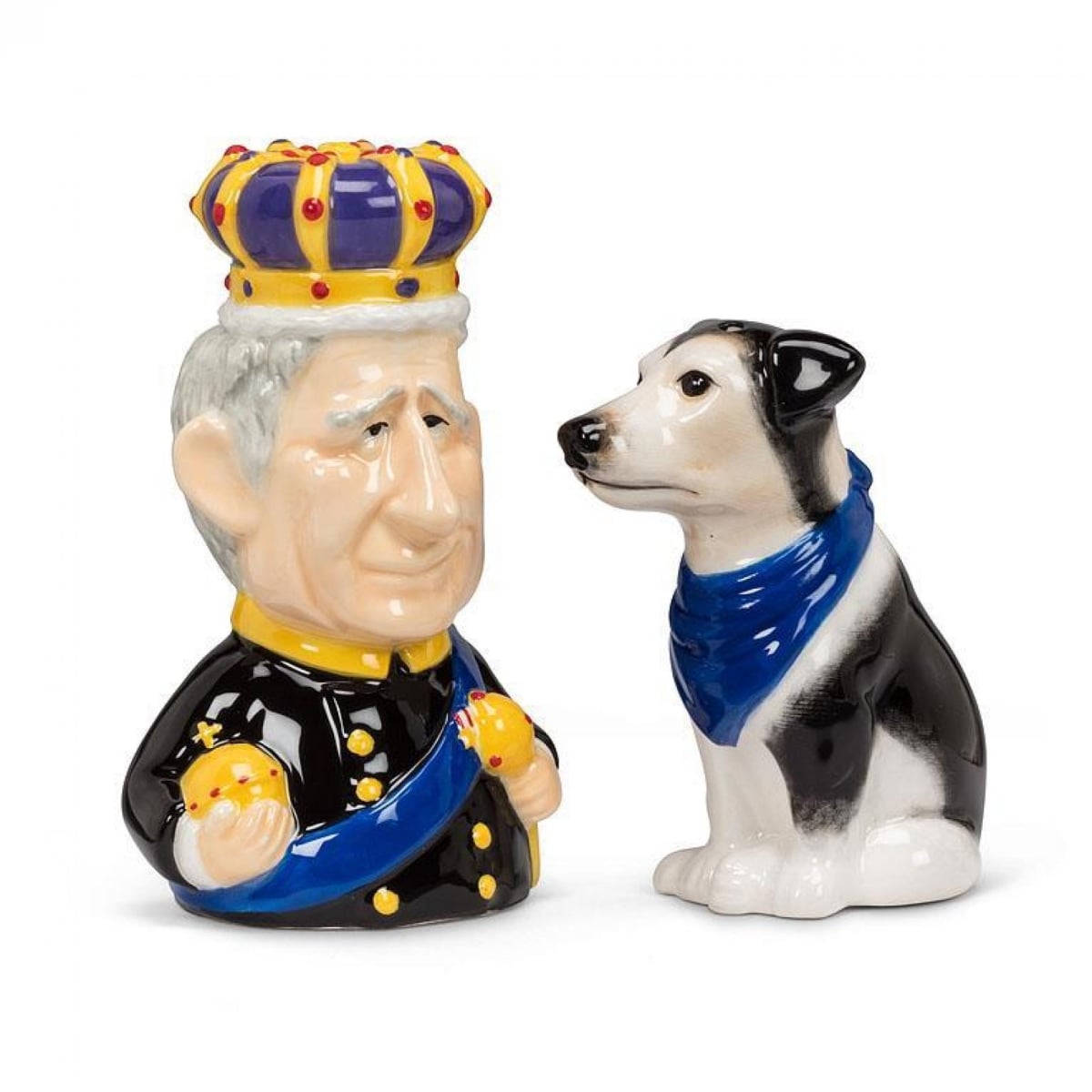 UNBT-00454 King & Jack Russell Salt & Pepper Shaker - Multi Color