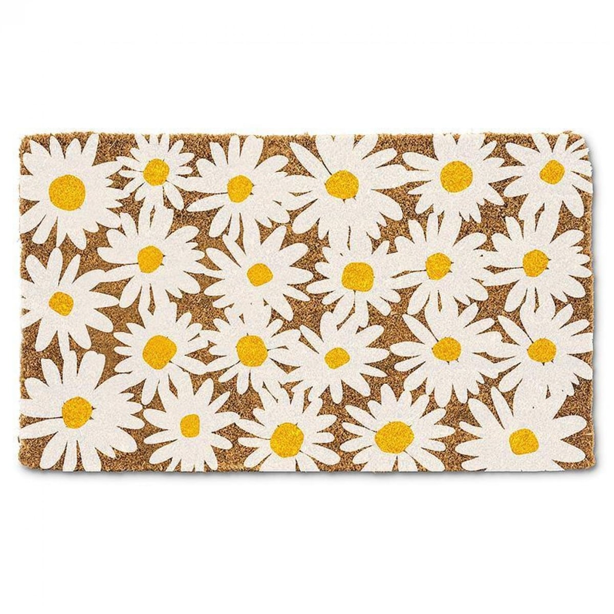 UNBT-00019 Allover Daisy Doormat - White & Yellow