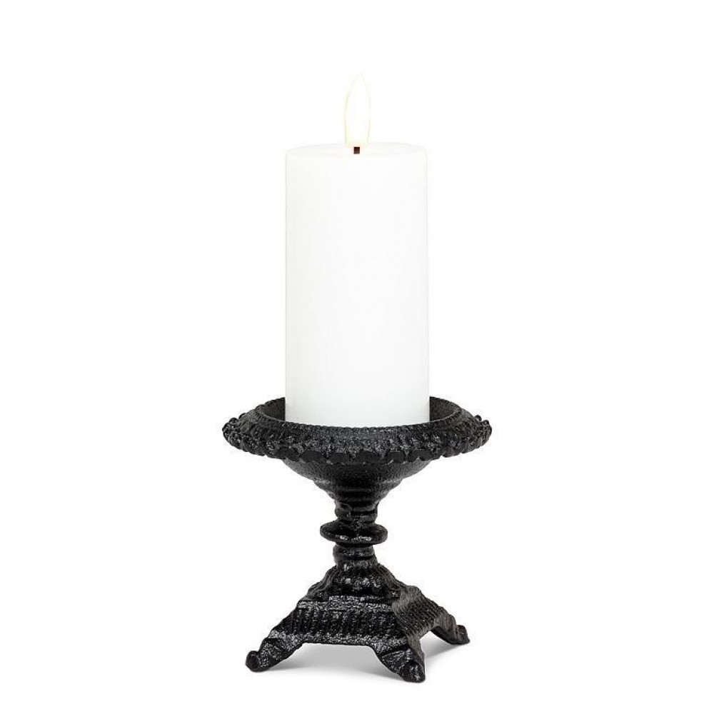 UNBT-00584 Medium Pedestal Candle Holder - Black