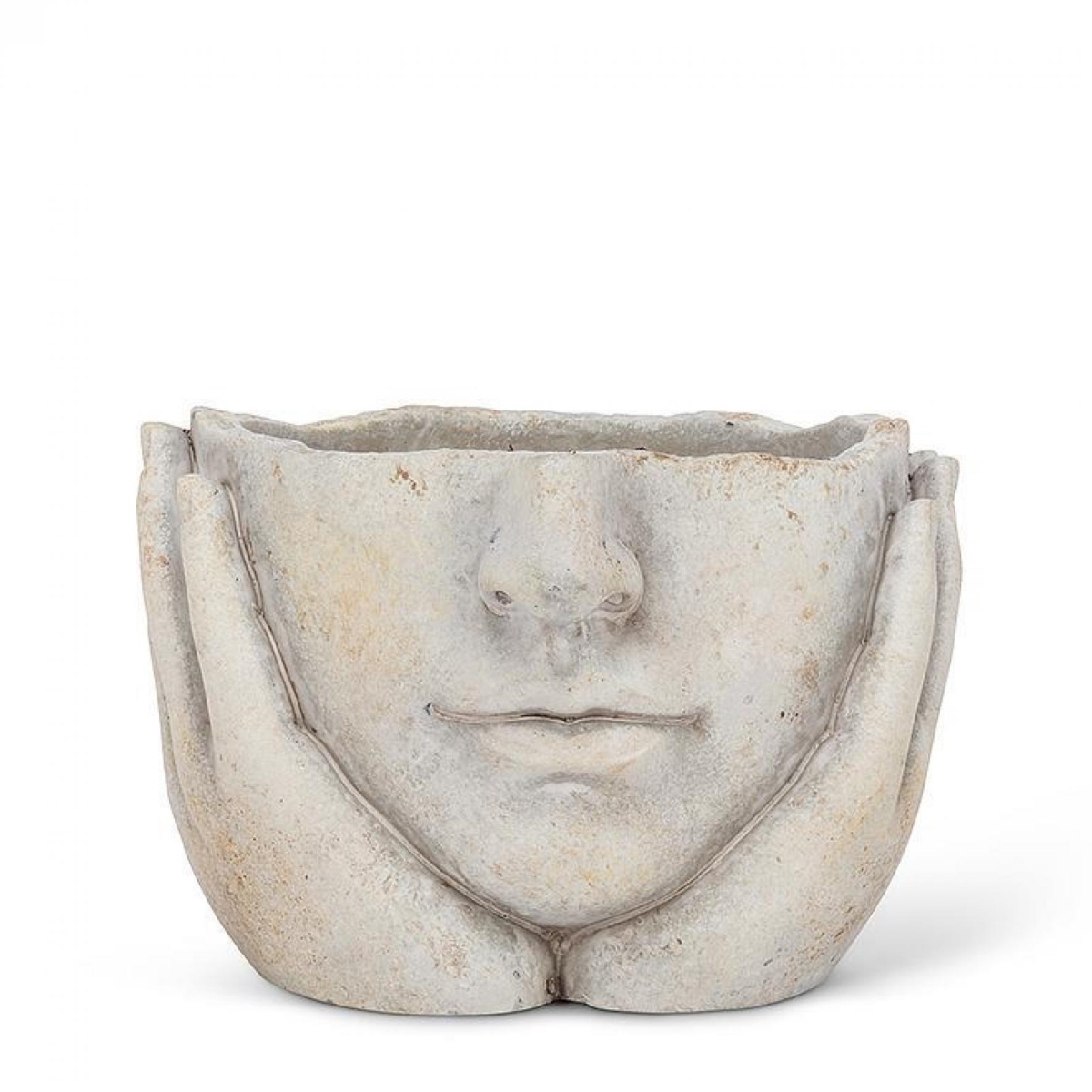 UNBT-00314 Face in Hands Planter - Gray