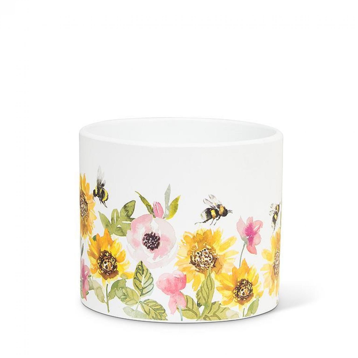 UNBT-01032 Sunflowers & Bees Planter - Multi Color