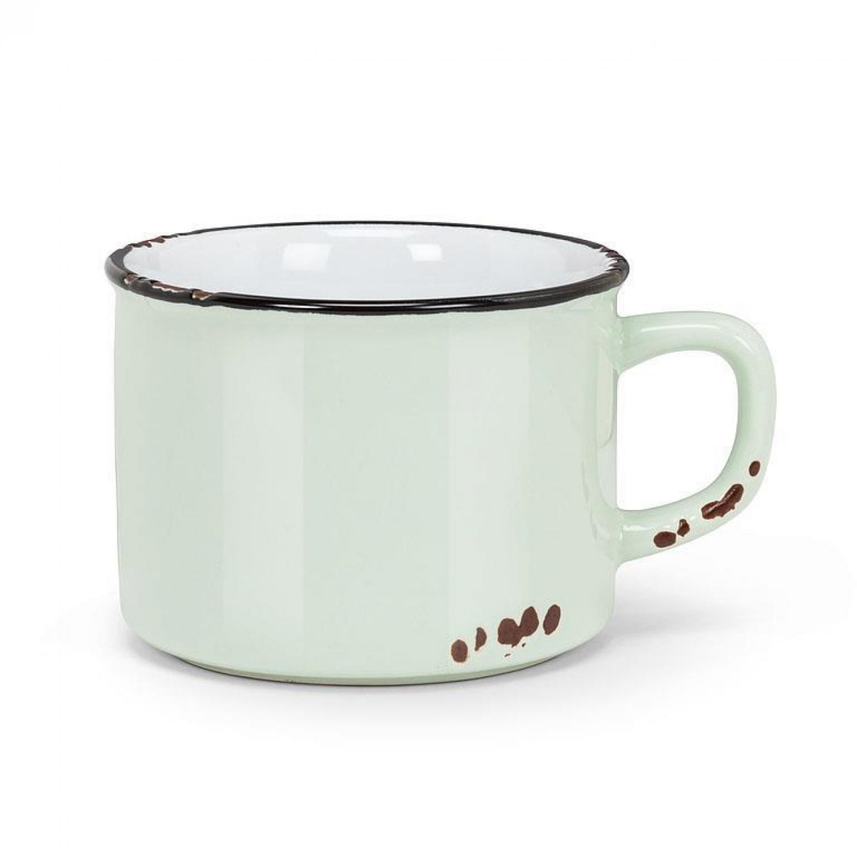 UNBT-00983 Soft Mint Enamel Look Cappuccino Cup