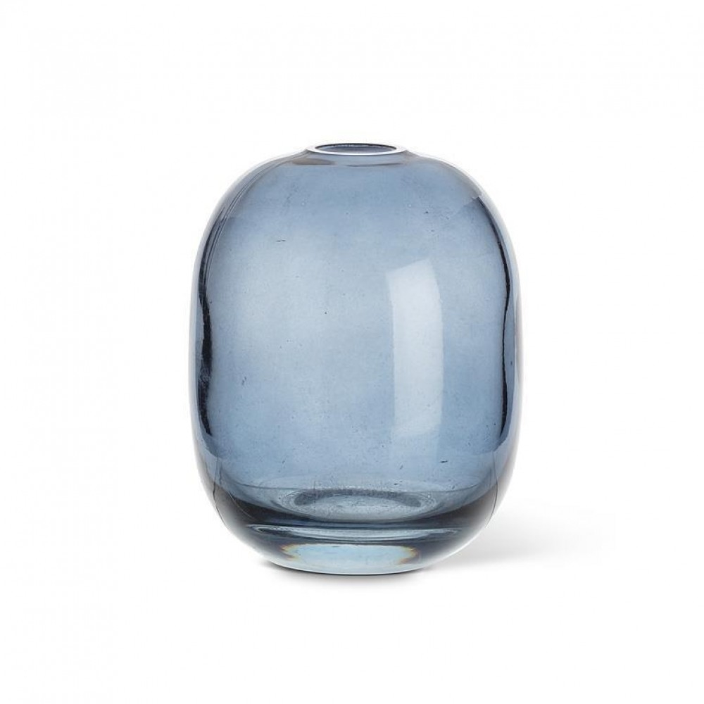 UNBT-00581 Medium Barrel Bud Vase - Blue