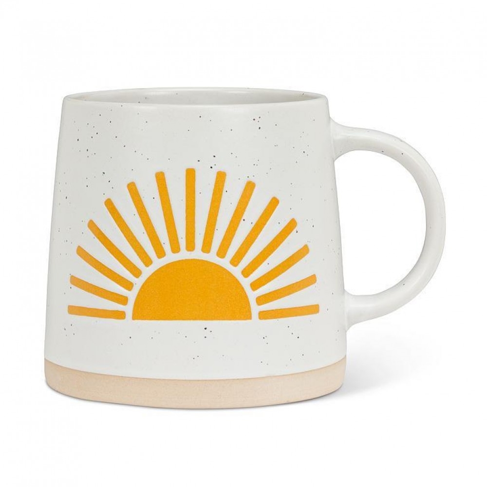UNBT-01025 Sun Print Mug - Yellow & Ivory